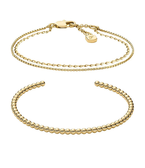 Fossil Elegantní dámský set pozlacených náramků Ellis JA7293SET