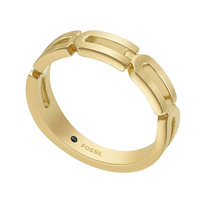 Fossil Stylový pozlacený prsten Heritage JF04694710