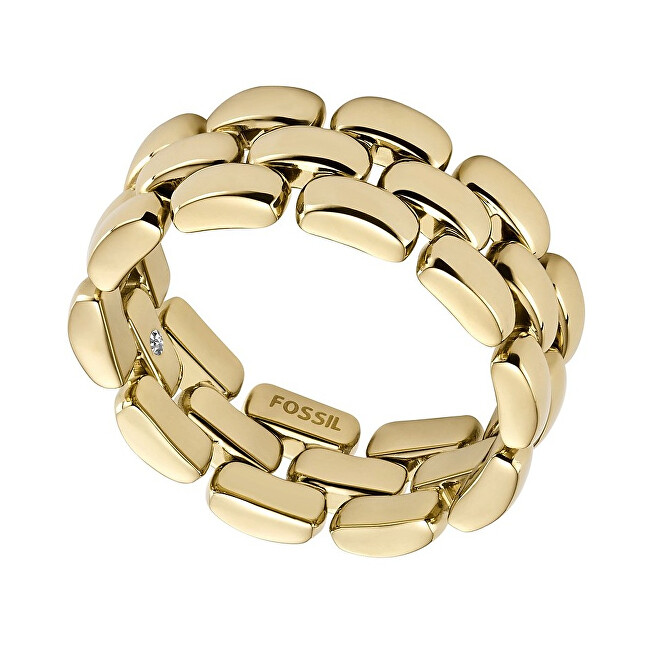 Fossil Stylový dámský prsten z pozlacené oceli Arden JF04785710
