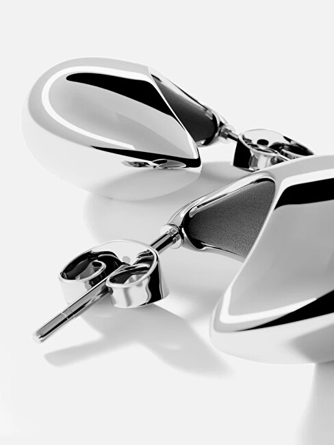 Furiosa Elegantní ocelové náušnice Teardrop SE-CLAWEARING-S stříbrná