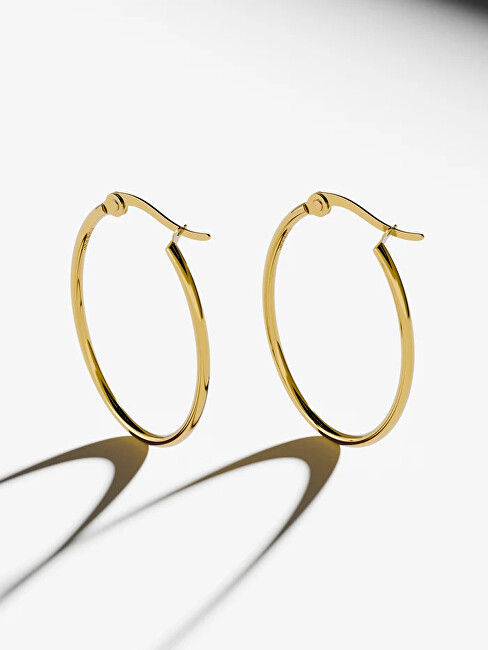 Furiosa Elegantní pozlacené kruhy Loop Hoop SE-LOOPHOOP-G