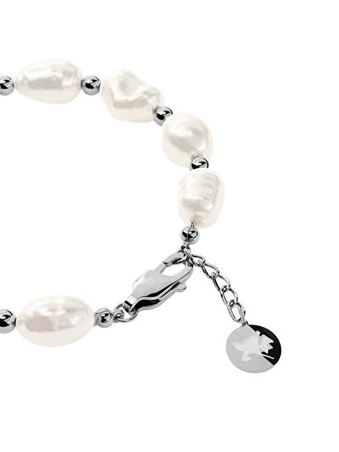 Furiosa Perlový náramek Panama Pearls SB-PANAMA-S bílá, perleťová, stříbrná