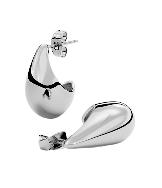 Furiosa Elegantní ocelové náušnice Teardrop SE-CLAWEARING-S stříbrná