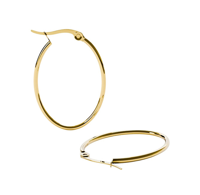 Furiosa Elegantní pozlacené kruhy Loop Hoop SE-LOOPHOOP-G