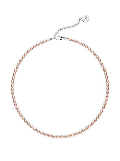 Furiosa Perlový náhrdelník Pearl Siren Sunkissed SN-PEARLSIRENSUNKISS-S perleťová, růžová, stříbrná