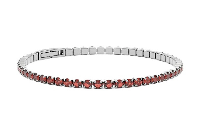 Furiosa Tenisový náramek s červenými krystaly Swarovski SB-CHERRYTENNIS-S 16 cm