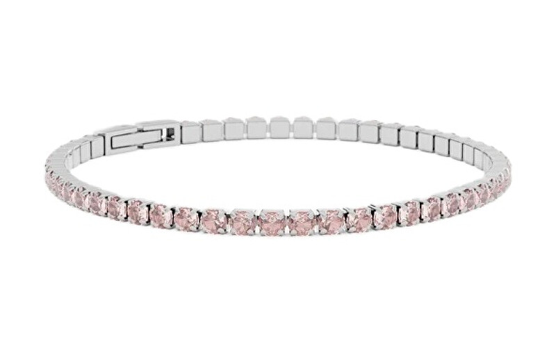 Furiosa Tenisový náramek s růžovými krystaly Swarovski SB-ROSALINETENNIS-S