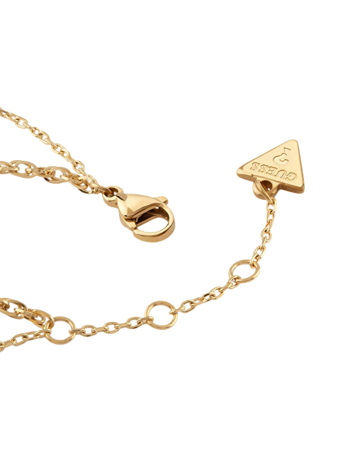 Guess Dvojitý pozlacený náramek se zirkony 4G Light JUBB05237JWYG
