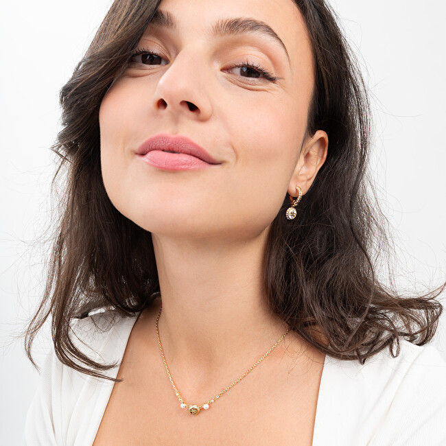Guess Elegantní ocelový náhrdelník Tiny Pearly JUBN05519JWRHT/U