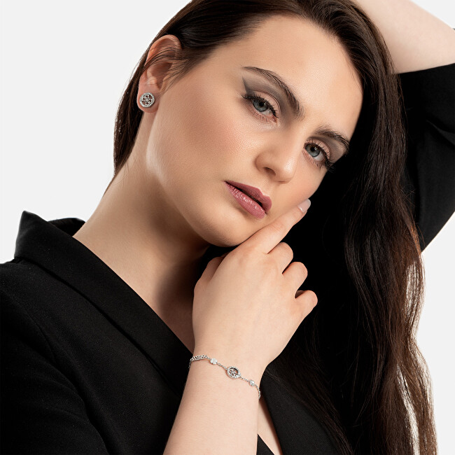 Guess Fashion ocelové náušnice s kubickými zirkony JUBE02161JWRHT/U