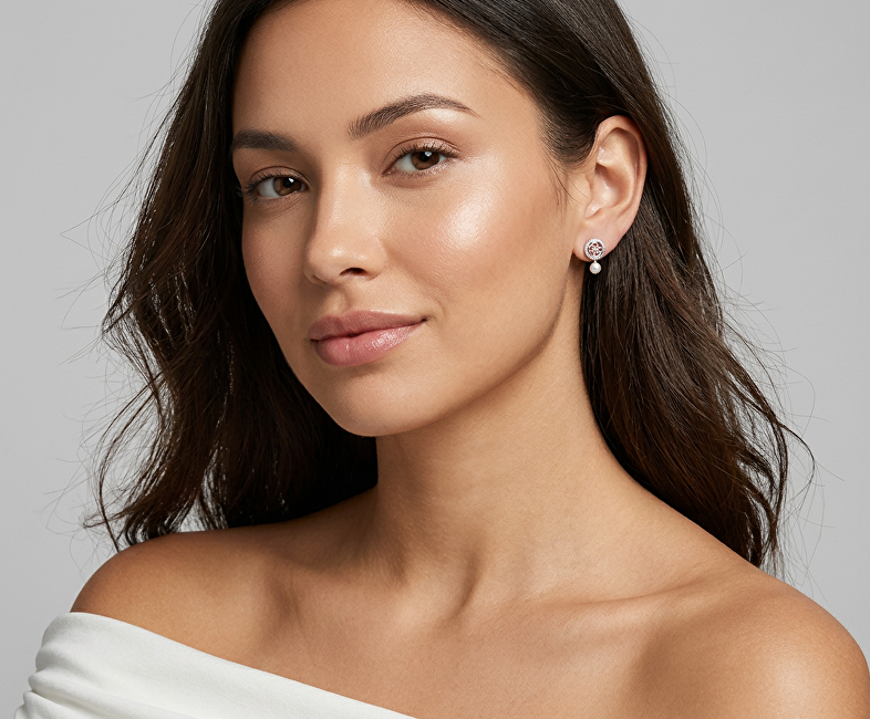 Guess Fashion ocelové náušnice s perličkou Tiny Pearly JUBE05517JWRHT/U