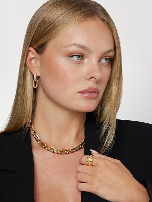 Guess Fashion pozlacený prsten Stylish Guess JUBR04592JWYG