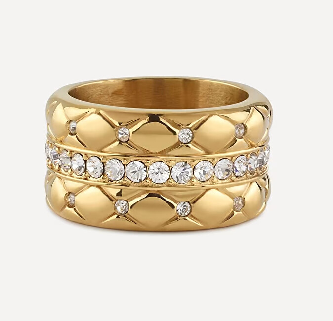 Guess Fashion pozlacený prsten Stylish Guess JUBR04592JWYG