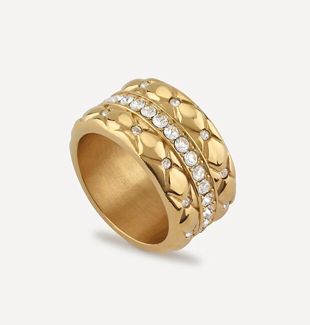 Guess Fashion pozlacený prsten Stylish Guess JUBR04592JWYG