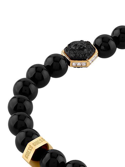 Guess Korálkový náhrdelník s tygřím okem Lion King JUMN06004JWSTBRT/U