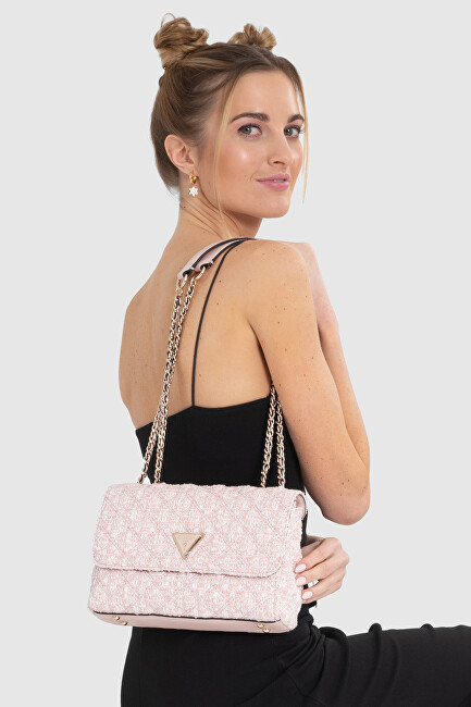 Guess Kruhové náušnice s přívěsky White Lotus JUBE04137JWYGWHT/U