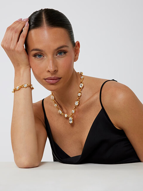Guess Luxusní náhrdelník s čirými krystaly Mamounia JUBN05310JWYGT/U