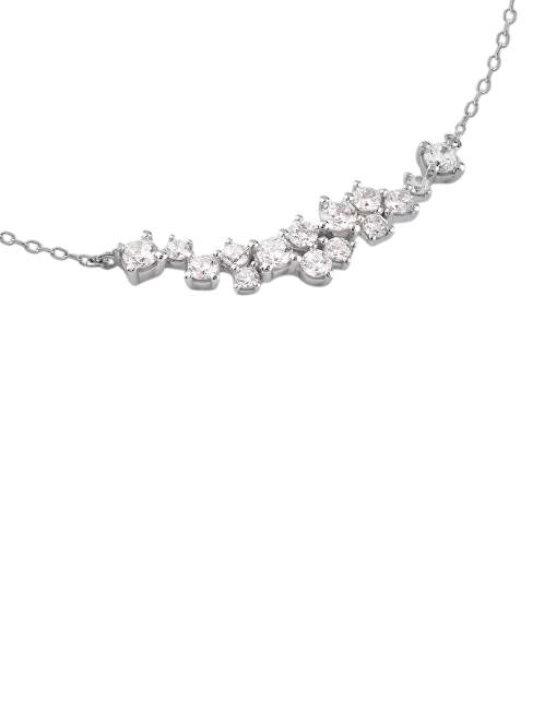 Guess Stříbrný náhrdelník se zirkony Jardin JSBN04465JWRHT/U