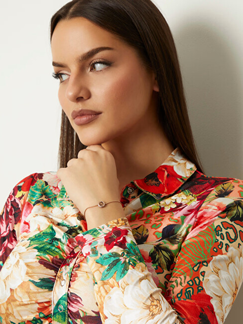 Guess Módní pozlacený náramek 4G Crush JUBB04163JWYG