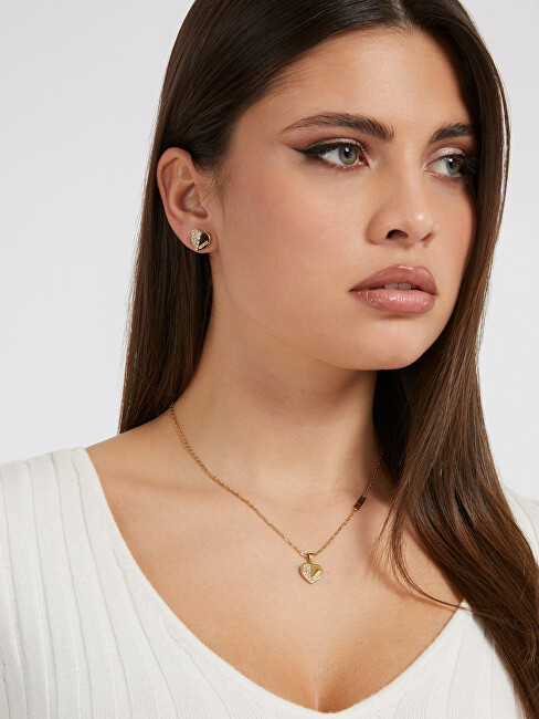 Guess Něžné pozlacené náušnice Lovely Guess JUBE03038JWYGT/U