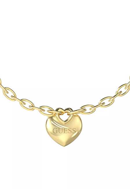 Guess Něžný pozlacený náramek Crazy In Love JUBB05217JWYG