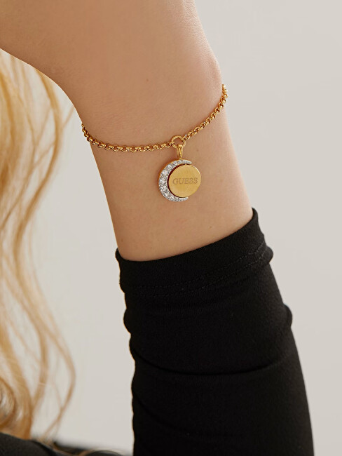 Guess Ocelový náramek s krystaly Moon Phases JUBB01198JWRH