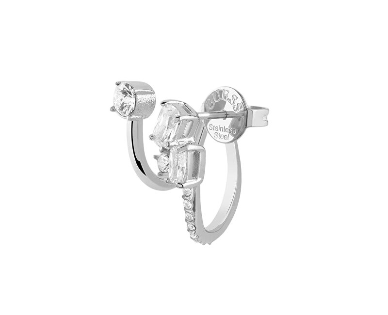 Guess Originální náušnice s krystaly a zirkony Chandelier JUBE05360JWRHT/U