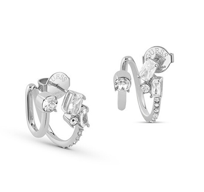 Guess Originální náušnice s krystaly a zirkony Chandelier JUBE05360JWRHT/U