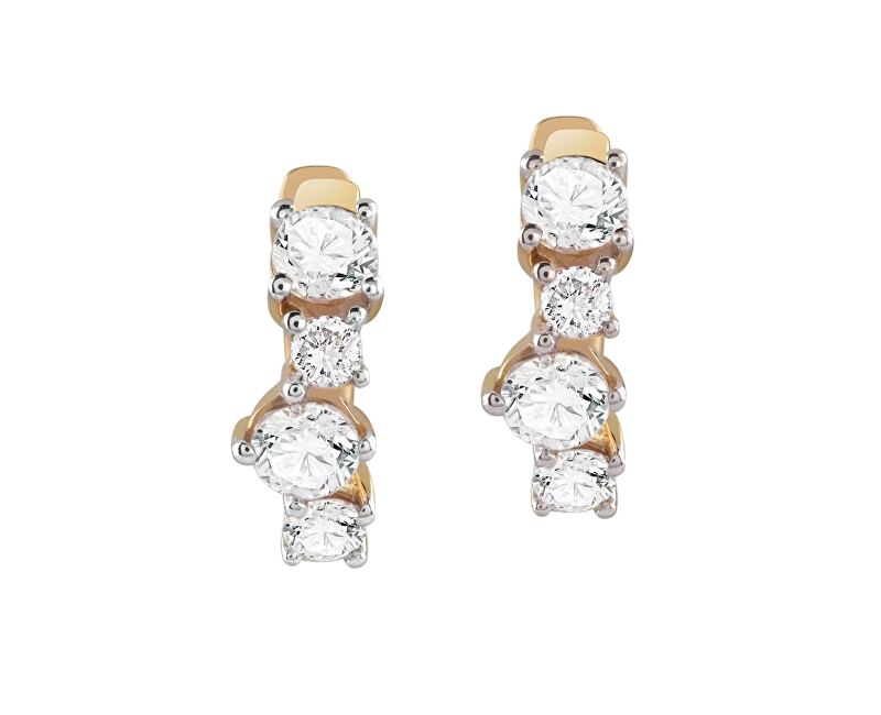 Guess Pozlacené kruhy se zirkony Jardin JSBE04462JWYGT/U