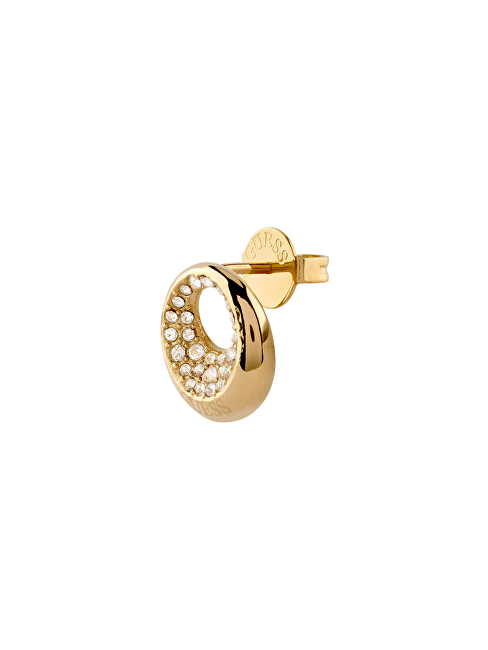Guess Pozlacené náušnice s krystaly Moon Drops JUBE06247JWYGT/U