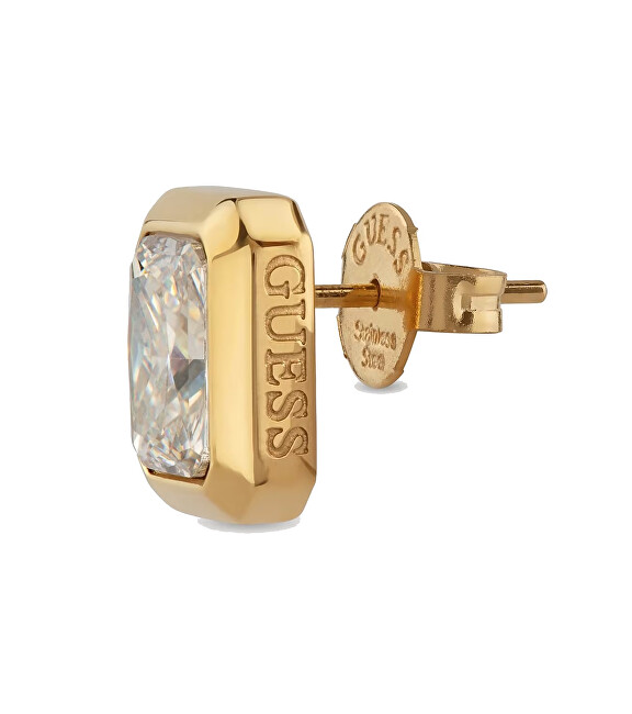 Guess Hranaté pozlacené náušnice 4G Light JUBE05250JWYGT/U
