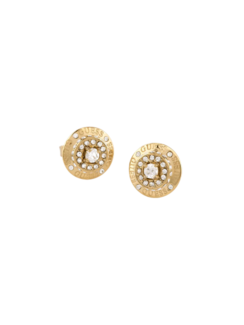 Guess Pozlacené peckové náušnice Sparks JUBE06289JWYGT/U
