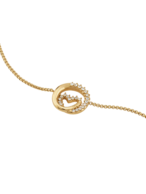 Guess Pozlacený náramek s krystaly Srdce Iconique JUBB05527JWYG