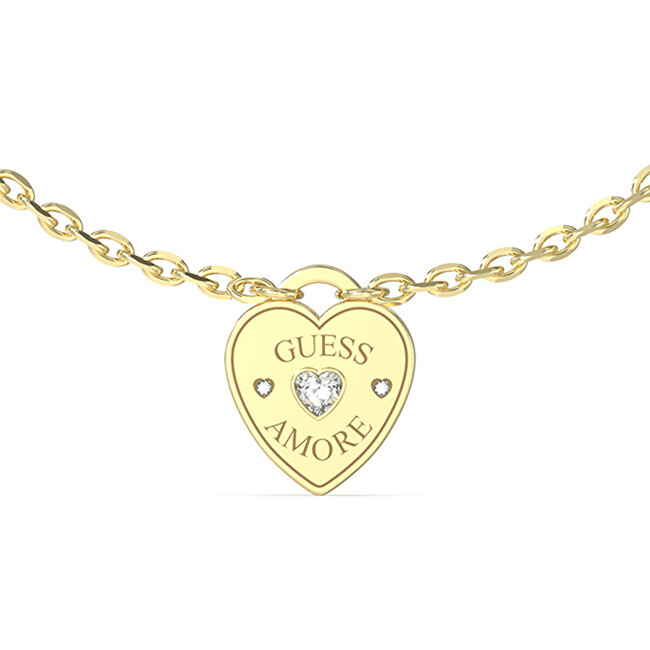 Guess Půvabný pozlacený náramek Guess Amore JUBB05057JWYG