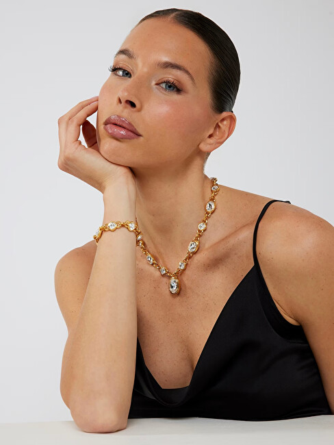 Guess Nepřehlédnutelný náramek s krystaly Mamounia JUBB05311JWYG