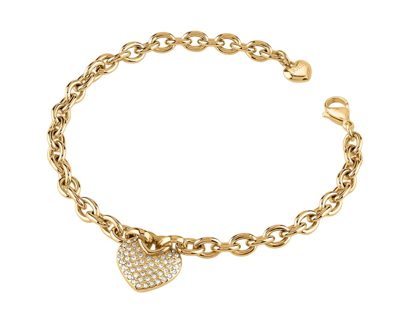 Guess Romantický pozlacený náramek Crazy In Love JUBB05214JWYG