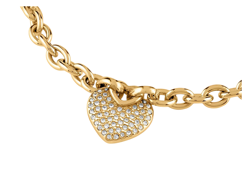Guess Romantický pozlacený náramek Crazy In Love JUBB05214JWYG