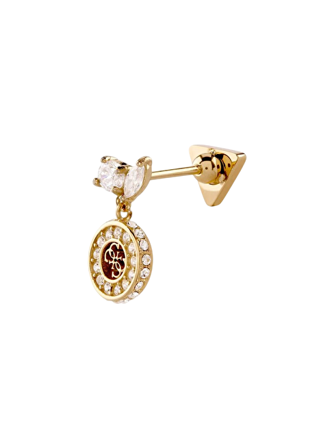Guess Single piercingová náušnice s krystaly JUBE06258JWYGT/U čirá, zlatá