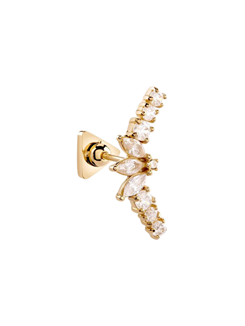 Guess Single piercingová náušnice s krystaly JUBE06264JWYGT/U