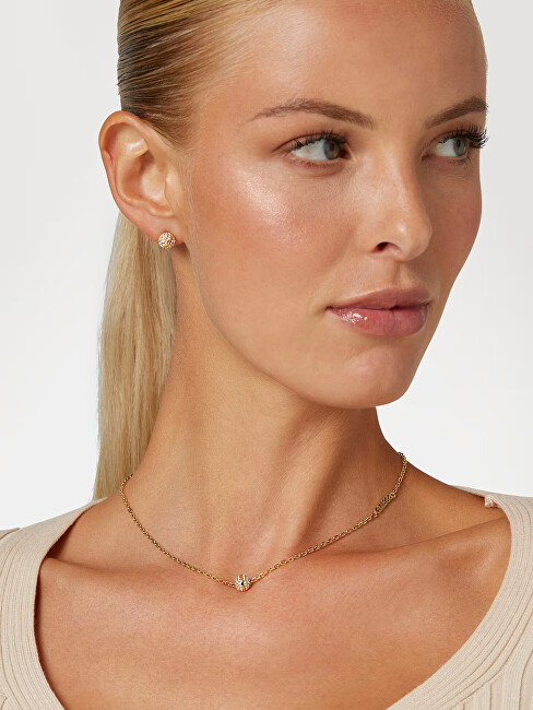 Guess Slušivý pozlátený náhrdelník Calypso JUBN04455JWYGT/U