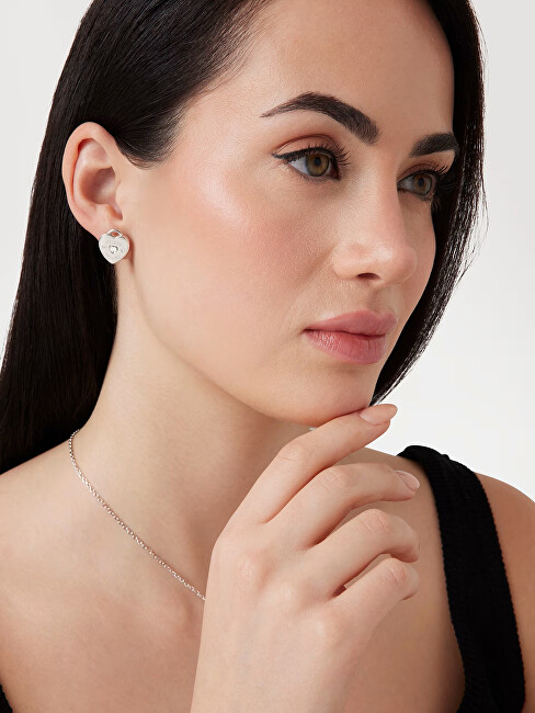 Guess Srdiečkové náušnice z ocele Guess Amore JUBE05058JWRHT/U