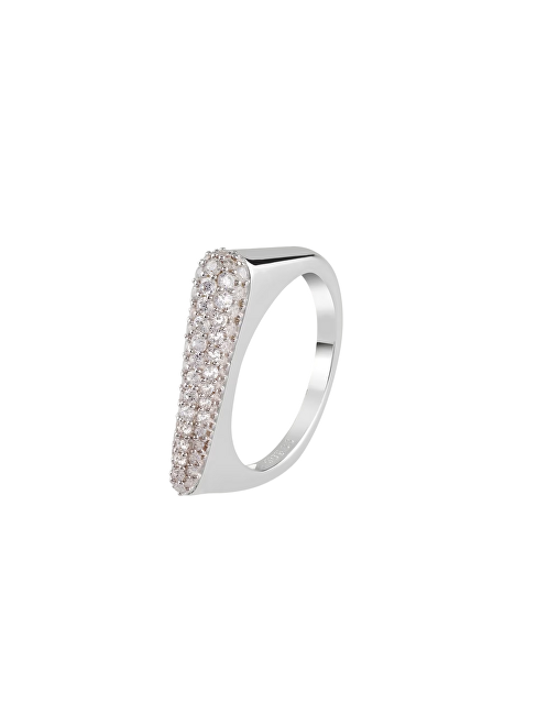 Guess Stříbrný prsten se zirkony Nuances JSBR04503JWRH