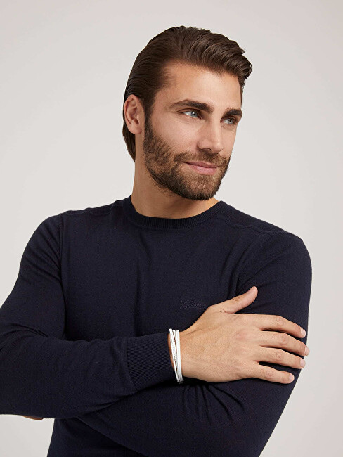 Guess Svetlo modrý kožený náramok Malibu JUMB01345JWSTBBT/U