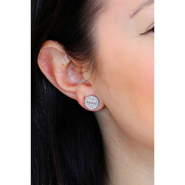 Guess Třpytivé ocelové náušnice pecky Studs Party JUBE02155JWRHT/U