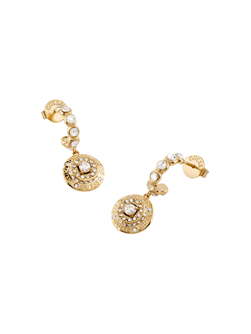 Guess Třpytivé ocelové náušnice s přívěsky Sparks JUBE06284JWYGT/U