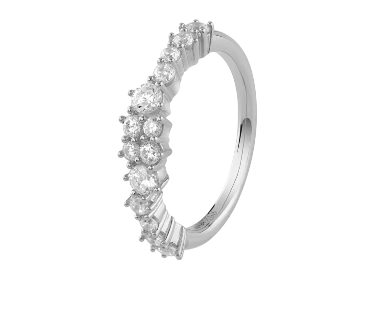 Guess Stříbrný prsten se zirkony Jardin JSBR04486JWRH