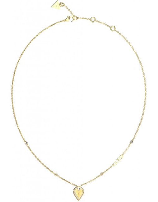 Guess Dámský pozlacený náhrdelník Love Me Tender JUBN03241JWYGT/U