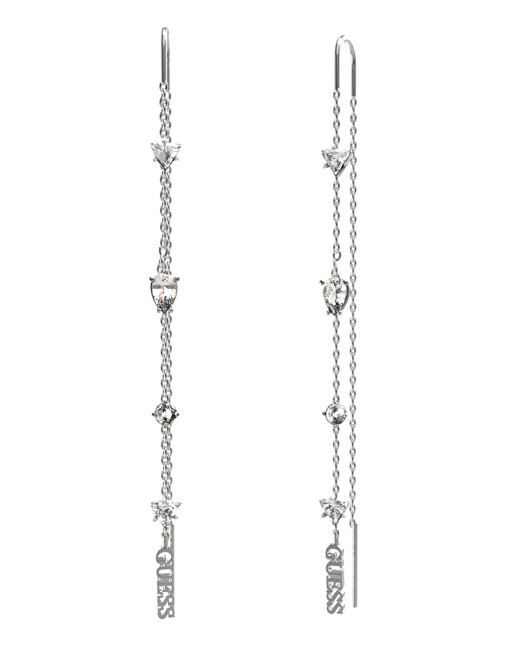 Guess Dlouhé náušnice s krystaly Wonderlights JUBE04412JWRHT/U