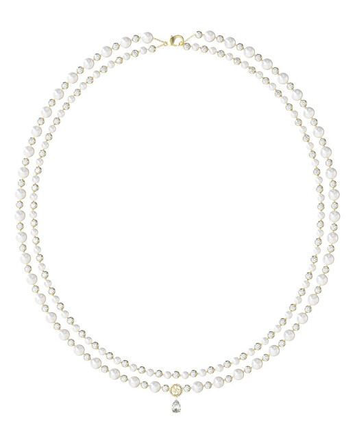 Guess Dvojitý perličkový náhrdelník Tiny Pearly JUBN05576JWYGT/U