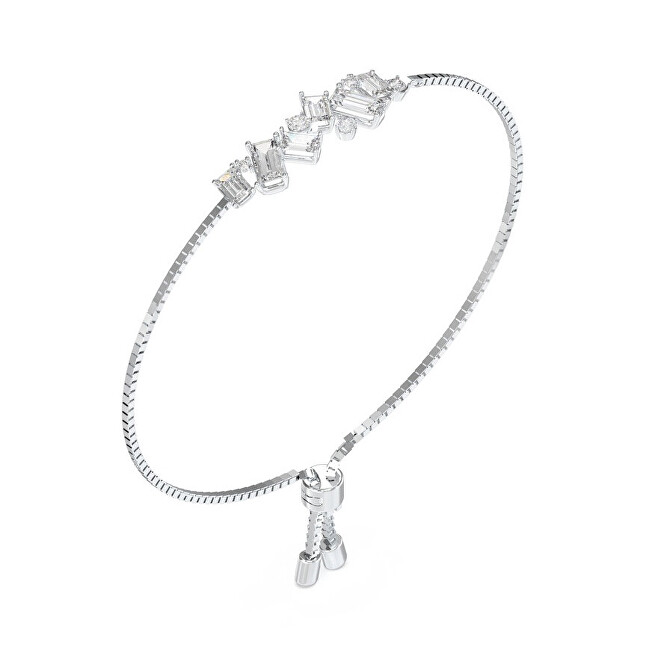 Guess Ocelový náramek s krystaly a zirkony Chandelier JUBB05363JWRHT/U